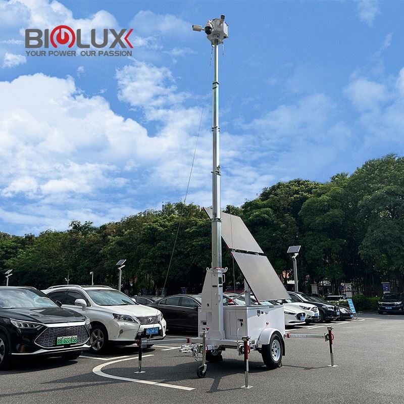HISOLO Heavy-Duty Mobile Solar CCTV Trailer suppliers