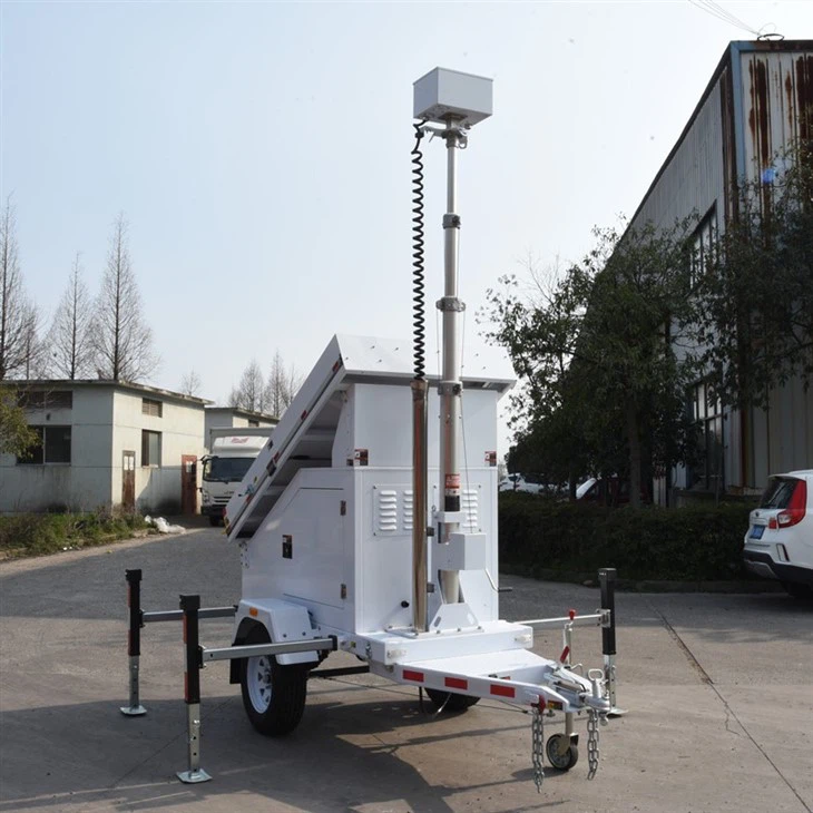 Mobile Solar Surveillance Tower Trailers Without Camera