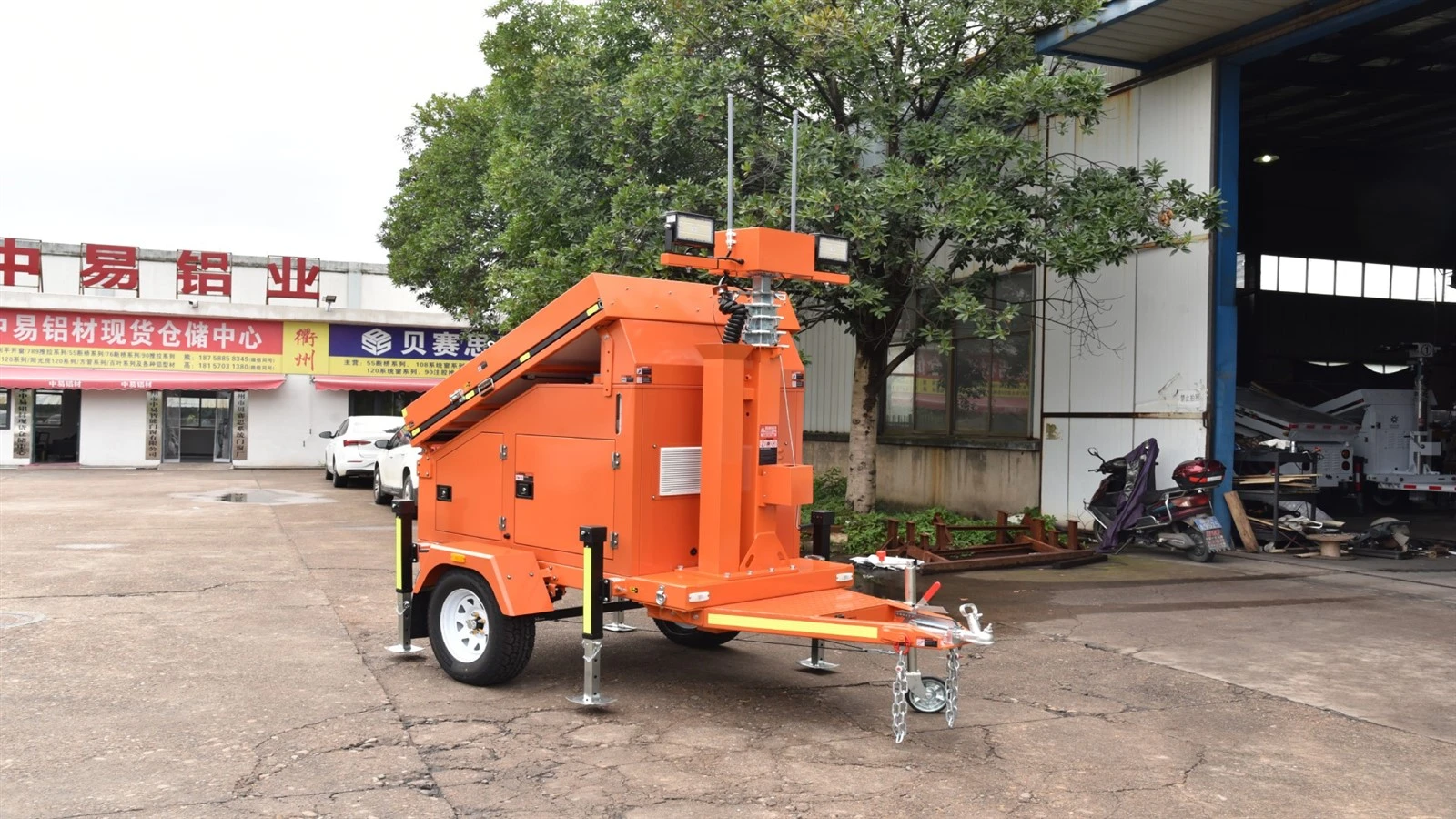 CCTV Trailer With LED LightsFront View CCTV Trailer With LED LightsFront View