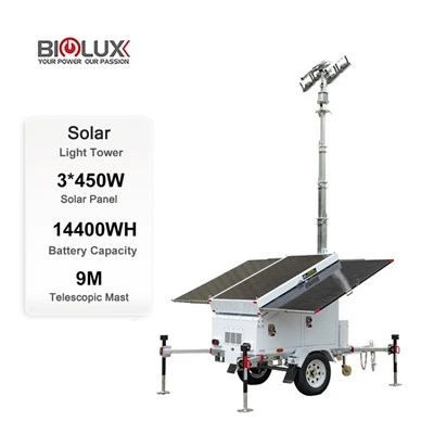 HiSTAR-III Mobil quyosh nuri minorasi oʻchirilgan-Grid portativ LED yoritgichi