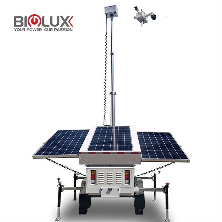 Kvartira xavfsizligi uchun quyosh CCTV minorasi