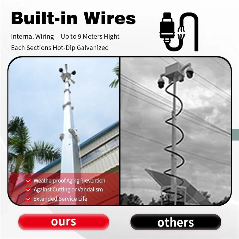 Solar CCTV Tower System Mobile Surveillance Camera Trailer With Backup Diesel suppliers