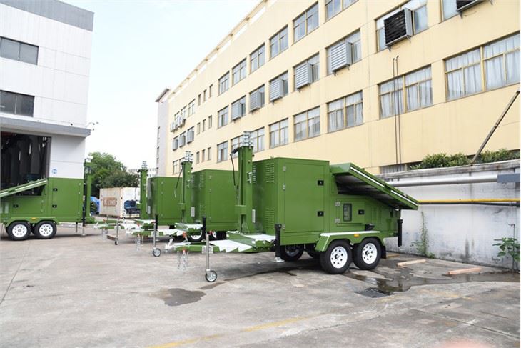 Military Solar Surveillance Trailer For Training