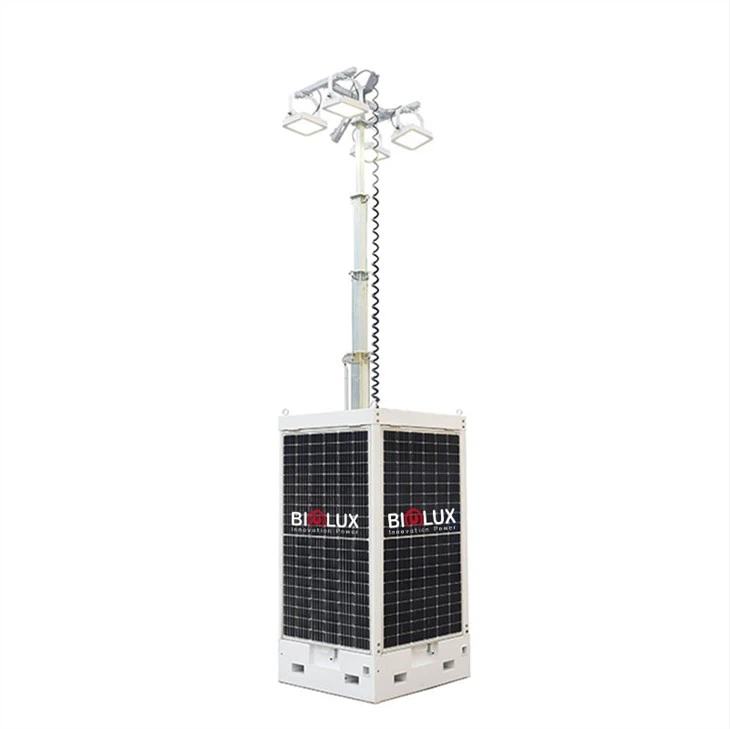 Portable Outdoor Dinning Cuboid Tower Light Solar Panel
