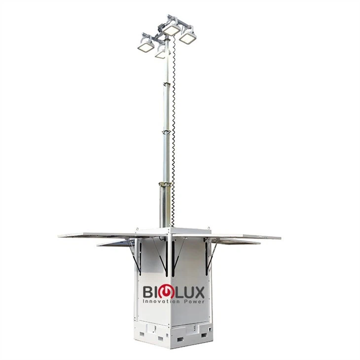 Portable Outdoor Dinning Cuboid Tower Light Solar Panel