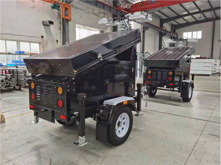 Standalone CCTV Tower Trailer With Light