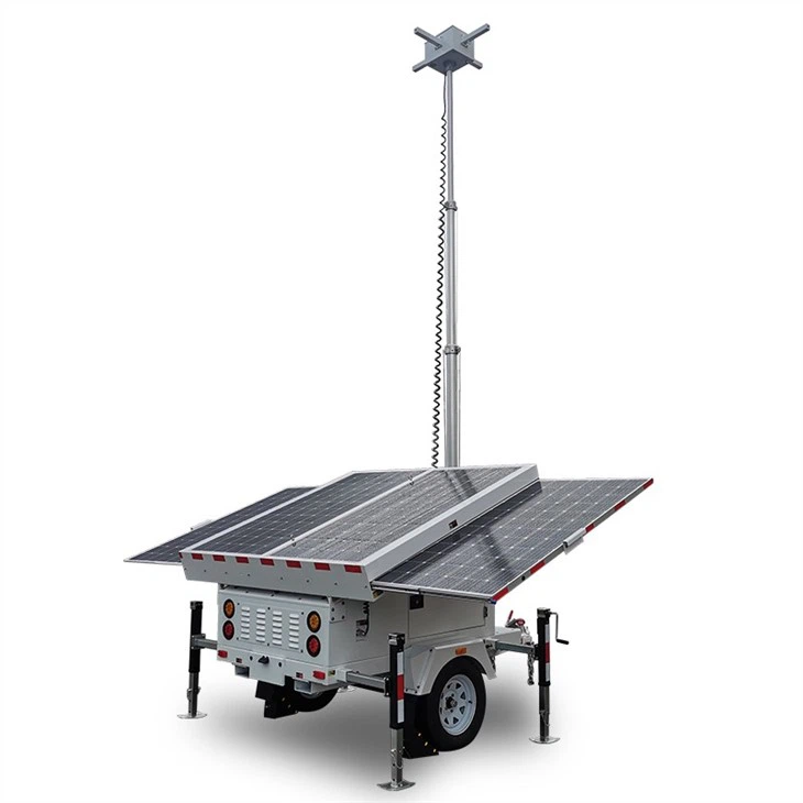 Solar Surveillance Trailer With Diesel Generator